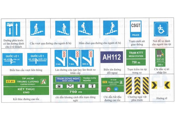 Biển báo chỉ dẫn hình chữ nhật