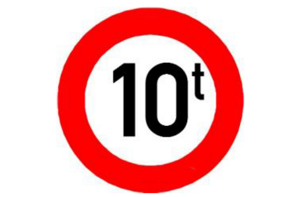 Biển cấm tải trọng và tổng tải trọng 115