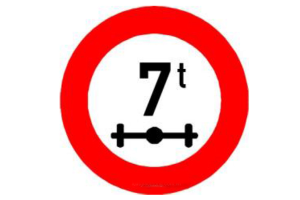 Biển cấm tải trọng và tổng tải trọng 116