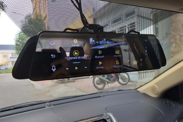 Camera hành trình tích hợp gương chiếu hậu