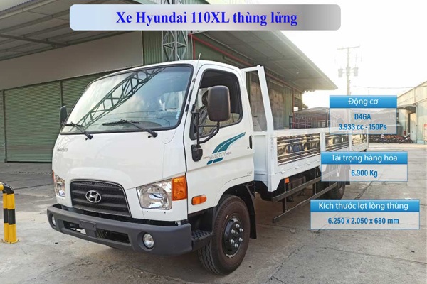 Thông số kỹ thuật xe tải Hyunndai 110XL thùng lửng