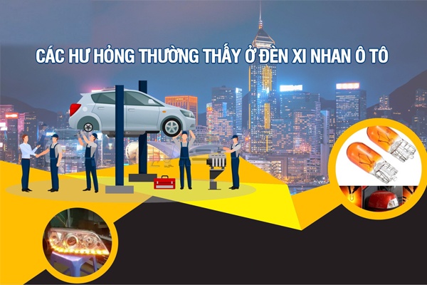 Các lỗi hư hỏng đèn xi nhan ô tô