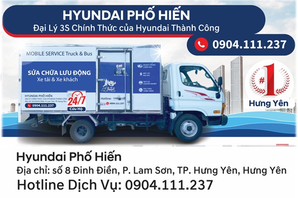 Dịch vụ cứu hộ 24/7 Hyundai Phố Hiến