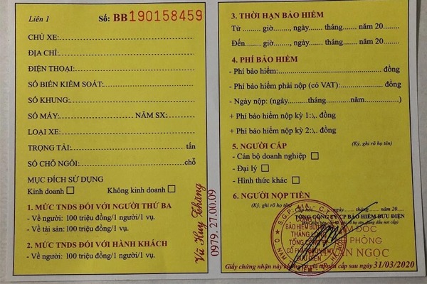 Phí bảo hiểm bắt buộc dành cho ô tô