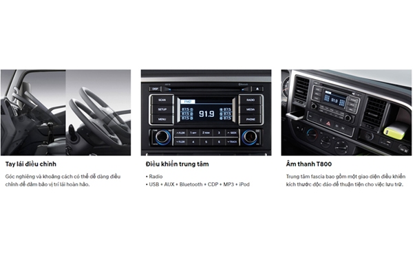 Ưu điểm về nội thất xe tải Hyundai Mighty EX8