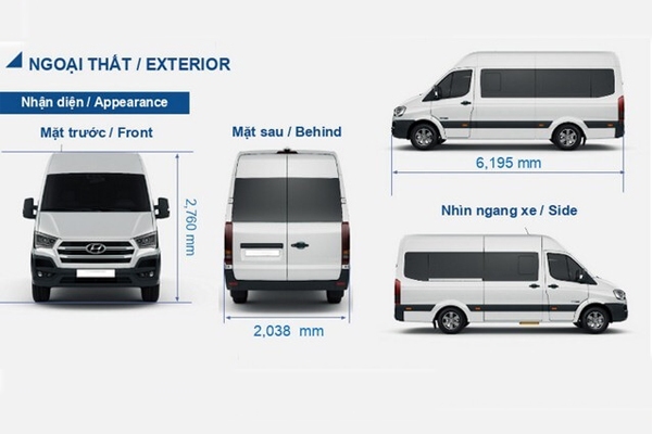 Ngoại thất Solati 16 chỗ