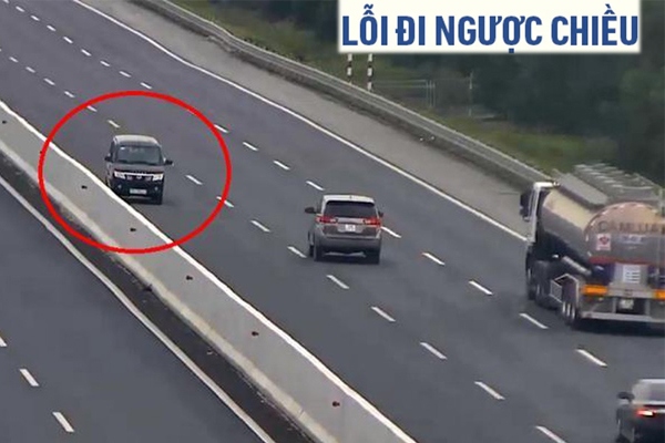 Lỗi đi ngược chiều trên cao tốc