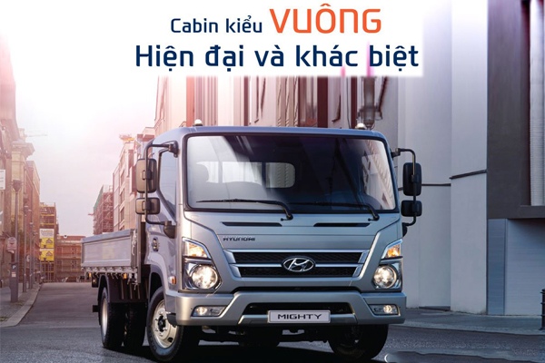 Thiết kế cabin xe tải Hyundai EX Series bản đủ