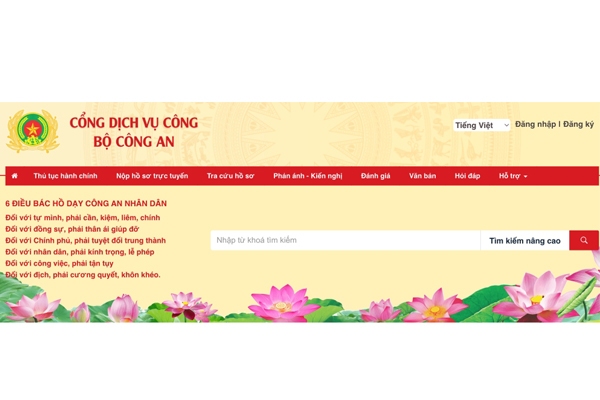 Nộp phạt nguội trực tuyến qua Cổng dịch công Bộ công an