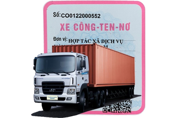 Phù hiệu xe tải gắn mã QR