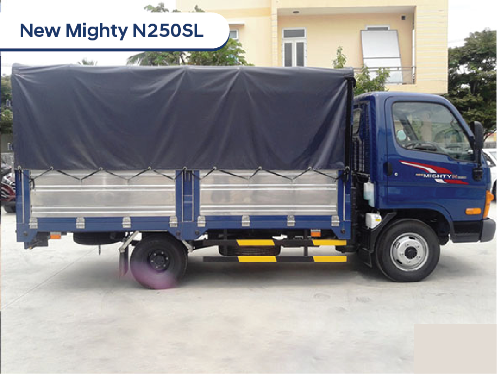 New Mighty N250 - 2,5 tấn - Thùng bạt, dài 3M6