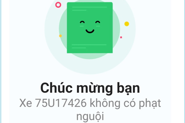 Thông báo không bị phạt nguội