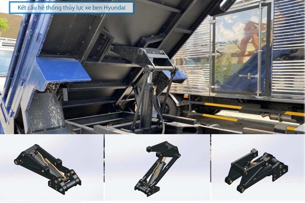 Kết cấu hệ thống thủy lực xe ben Hyundai