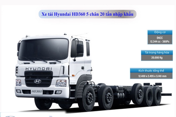 Xe tải Hyundai 5 chân HD360