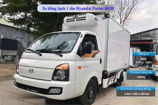Hyundai H150 thùng đông lạnh 1 tấn