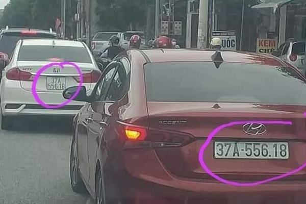 Xe ô tô trùng biển số