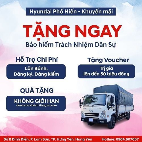 Khuyến mãi tháng 6 cho Khách Hàng mua xe tại Hyundai Phố Hiến