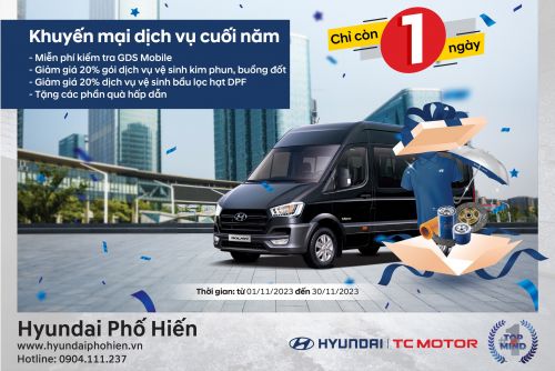 KHUYẾN MẠI DỊCH VỤ THÁNG 11 TẠI HYUNDAI PHỐ HIẾN