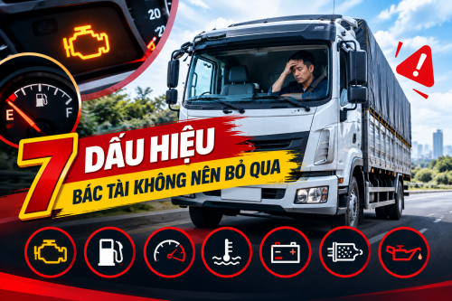 XE TẢI ĐANG CHẠY BỖNG YẾU MÁY, HAO NHIÊN LIỆU HOẶC BÁO LỖI: 7 DẤU HIỆU BÁC TÀI KHÔNG NÊN BỎ QUA