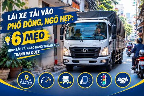 LÁI XE TẢI VÀO PHỐ ĐÔNG, NGÕ HẸP: 6 MẸO GIÚP BÁC TÀI GIAO HÀNG THUẬN LỢI, TRÁNH VA QUỆT