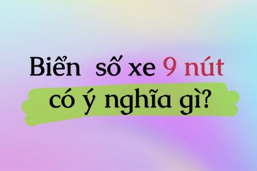 Tìm hiểu biển số xe 9 nút có ý nghĩa gì?