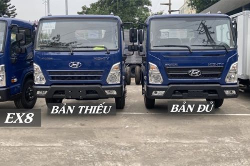 Đánh giá xe tải Hyundai Mighty EX8 bản đủ và EX8 bản thiếu