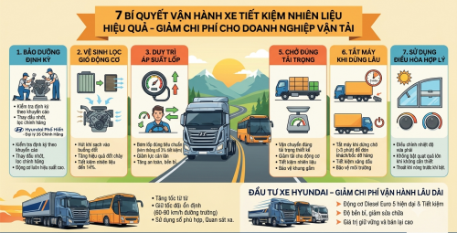 7 BÍ QUYẾT VẬN HÀNH XE TIẾT KIỆM NHIÊN LIỆU HIỆU QUÁ - GIẢM CHI PHÍ CHO DOANH NGHIỆP VẬN TẢI