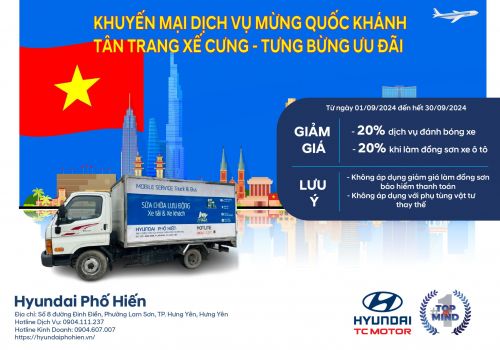 MỪNG QUỐC KHÁNH: TÂN TRANG XE MỚI - TƯNG BỪNG ƯU ĐÃI