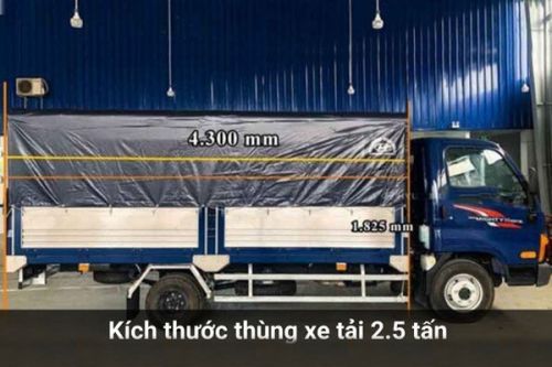 Tìm hiểu kích thước thùng xe tải 2.5 tấn Hyundai hiện nay