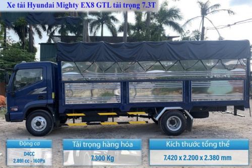 Thông số kỹ thuật xe tải Hyundai Mighty EX8 GTL 2023