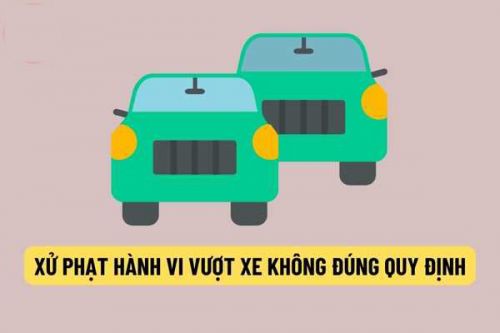 Mức phạt lỗi vượt xe không đúng quy định